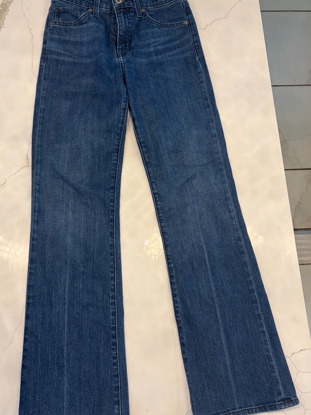 Nili Lotan Blue Flared Wide-Leg Jeans